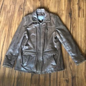 Women’s brown Wilson leather coat